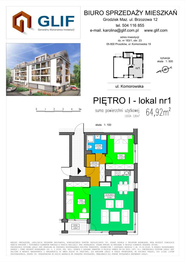 Mieszkanie w inwestycji: Apartamenty Komorowska 19